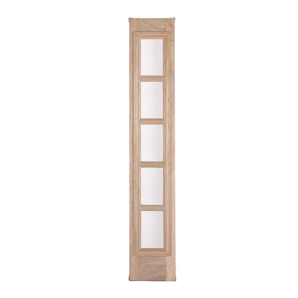 5/9x6/8 Mahogany Prehung Front Door | One Line Glass with Two Sidelites